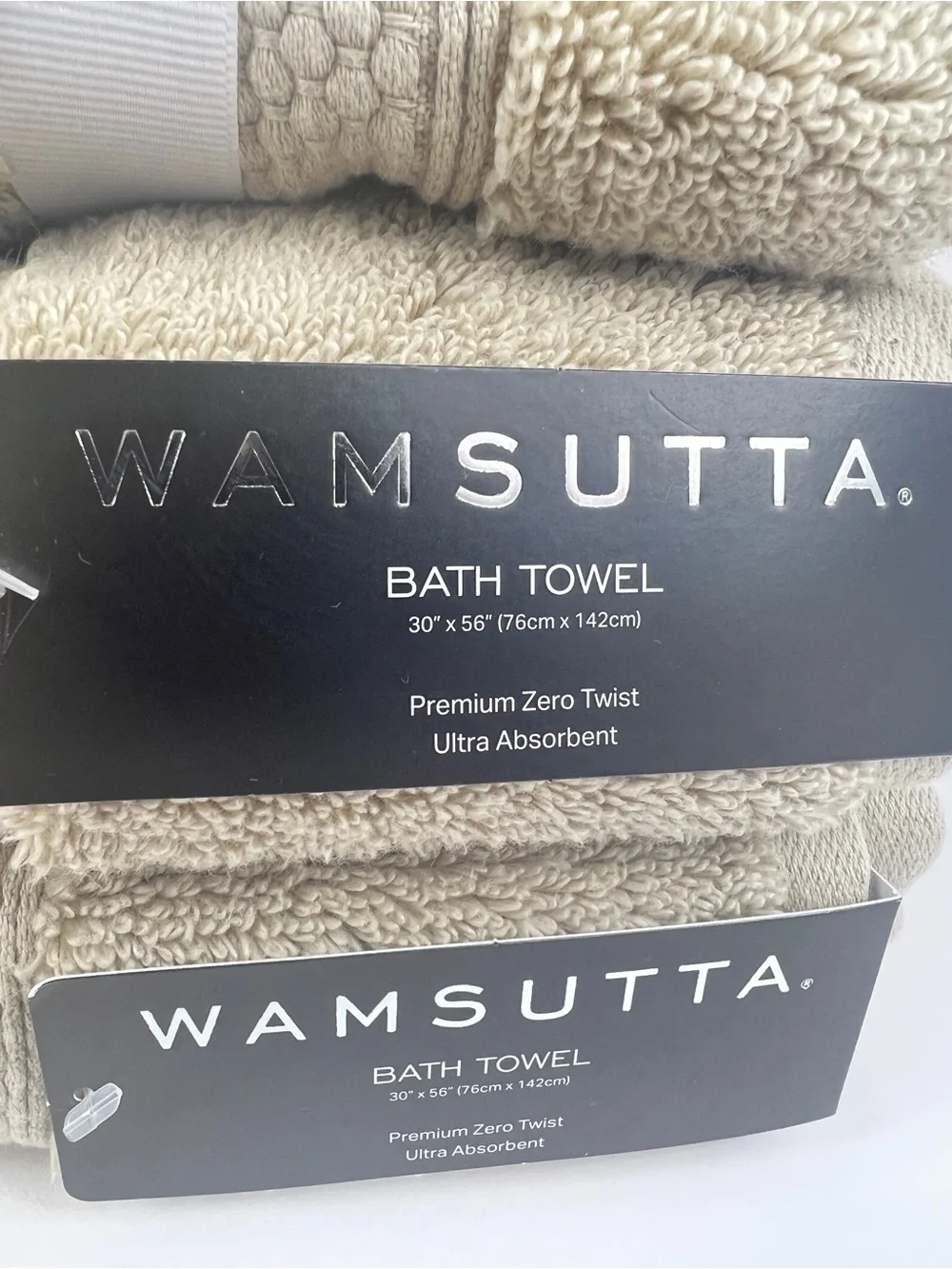 Wamsutta Bath Towel Set Tan Beige Premium Zero Twist Cotton Plush 8 Pc Set NEW
